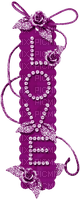 Text.Love.Roses.Purple - kostenlos png
