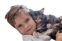 Kind mit Katze - darmowe png