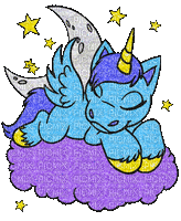 good night unicorn - Gratis animeret GIF