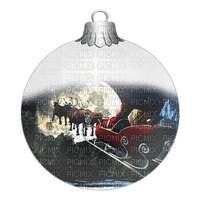 christmas ball with santa transparent - PNG gratuit