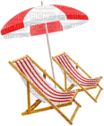Kaz_Creations Beach Chairs and Umbrella Parasol - Free PNG
