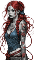 gothic woman illustrated - kostenlos png