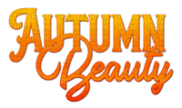 Autumn Beauty.Text.Orange - KittyKatLuv65 - png gratuito