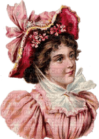 vintage, lady, pink, head - ilmainen png