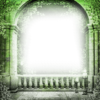 soave frame terrace vintage gothic green - PNG gratuit