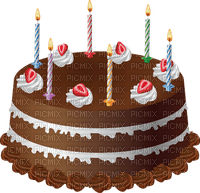 kikkapink deco scrap birthday cake chocolat - png gratis