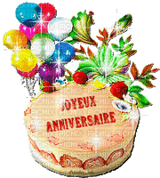 image encre animé effet gâteau pâtisserie briller joyeux anniversaire edited by me - Бесплатни анимирани ГИФ