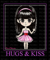 Hugs & Kiss - Безплатен анимиран GIF