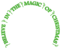 Believe In The Magic Of Christmas.Text.Green - PNG gratuit