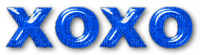XOXO.Text.Blue - Free PNG