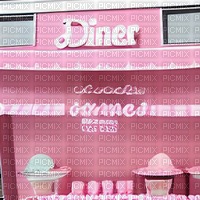Pink Diner Background - 無料png
