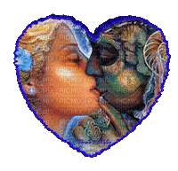 couple dans un coeur - Безплатен анимиран GIF