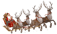 jultomte och renar-----Santa Claus and reindeer - Free PNG