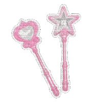 pink princess wands - Free animated GIF