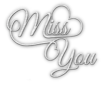 soave text miss you white - PNG gratuit