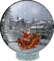 Santa Claus ,boule, noel,hiver,Orabel - Free animated GIF