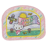 hello kitty spead love patch - PNG gratuit