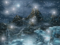 Noche nevando - Gratis animerad GIF