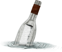 message in a bottle - zdarma png