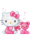 Hello Kitty Teddy Bear (Uknown Credits) - Free animated GIF
