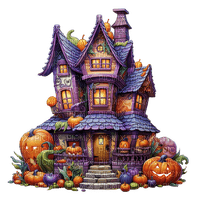 Autumn. Halloween. House. Leila - png ฟรี
