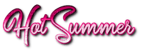 Hot Summer.Text.Pink - By KittyKatLuv65 - gratis png