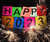 text word new year 2023 silvester - 免费动画 GIF