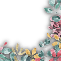 sm3 flower border overlay pink green image png - png gratuito