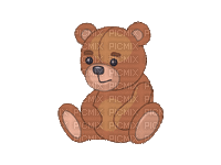 teddy bear fun sweet toy brown  gif anime animated animation tube deco - Free animated GIF