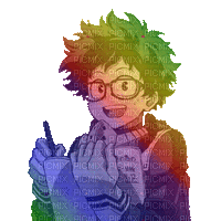 Izuku Midoriya Rainbow - Gratis geanimeerde GIF