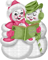 pink snowman - png grátis