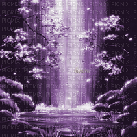 Y.A.M._Japan landscape background purple - Animovaný GIF zadarmo