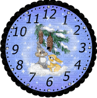 Winter Christmas clock - png gratuito
