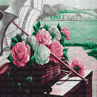 Y.A.M._Summer landscape background flowers - δωρεάν png