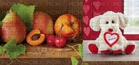 bisous fruits frais chiot - PNG gratuit