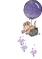 MMarcia gif balão flores deco - Gratis animerad GIF