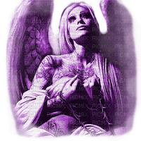 Y.A.M._Gothic fantasy angel purple - png gratuito