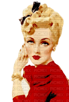 Vintage Woman red - besplatni png