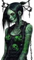 gothic woman illustrated - zdarma png