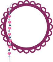 Kaz_Creations Deco Heart Beads Hanging Dangly Things  Circle Frames Frame Colours - Free PNG