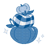 Blue Pumpkins - GIF animado gratis