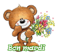 bon mardi fleuri - Zdarma animovaný GIF