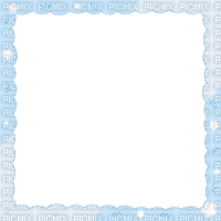 cute blue pastel frame - ücretsiz png