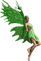 fairy woman grün green - zdarma png