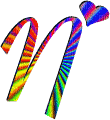 Kaz_Creations Alphabets Colours Letter  N - GIF animé gratuit