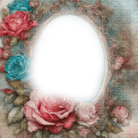 spring frame pink teal red - δωρεάν png