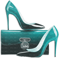 soave deco fashion bag shoe teal - Free PNG