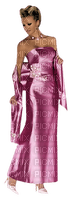 kvinna-rosa-klänning - ilmainen png