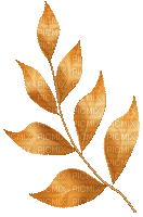 soave deco gold leaves animated branch gold - GIF animado grátis