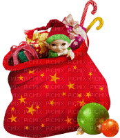 Bolsa de navidad  con duende - png gratuito